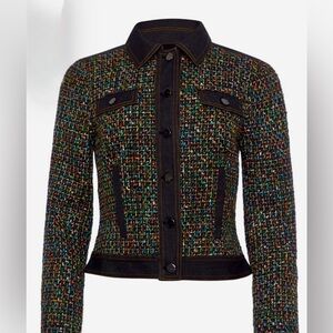 ETCETERA Denim Jacket & Tweed w gun metal buttons. Size 6. NWOT’s. Rare Find!